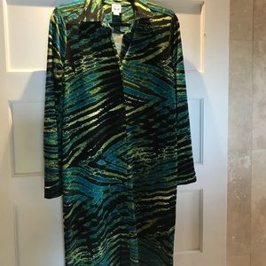Anne Klein Jersey Shirtdress Cute Tiger Print